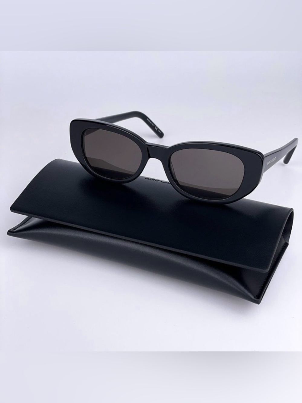 NEW Saint Laurent New Wave SL316 BETTY 001 Women Sunglasses Case Cleaning Cloth - Picture 2 of 12